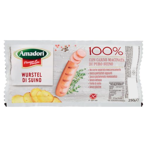 WURSTEL 100% SUINO 12 CONF DA 250G AMADORI